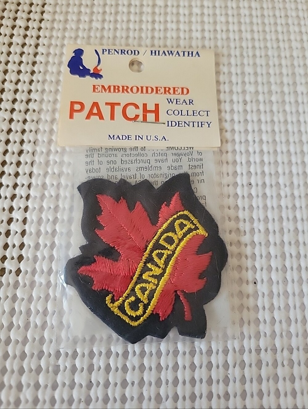 Vintage Embroidered Voyager Canada Maple Leaf Travel Souvenir Patch